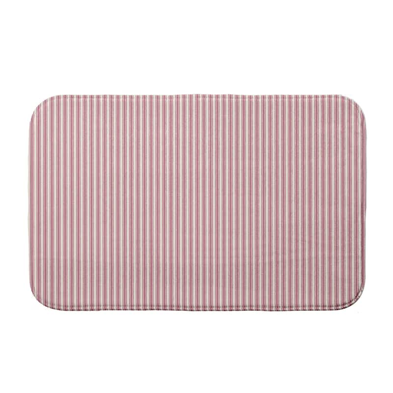 Ticking Stripe Bath Mat - 17 x 24 - Purple