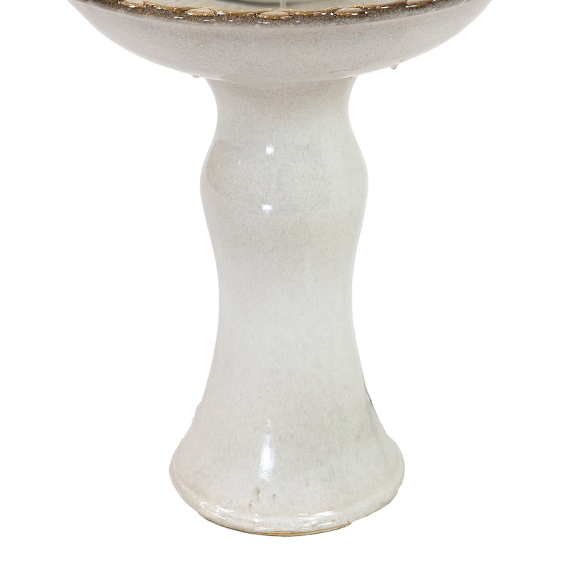 Sunnydaze 2-Tier Resting Birds Ceramic Outdoor Water Fountain - 27"