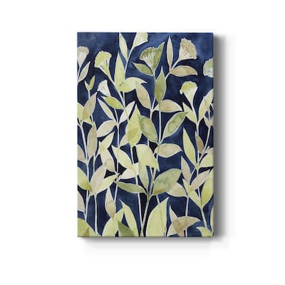 Indigo Blooming Night II Premium Gallery Wrapped Canvas - Ready to Hang