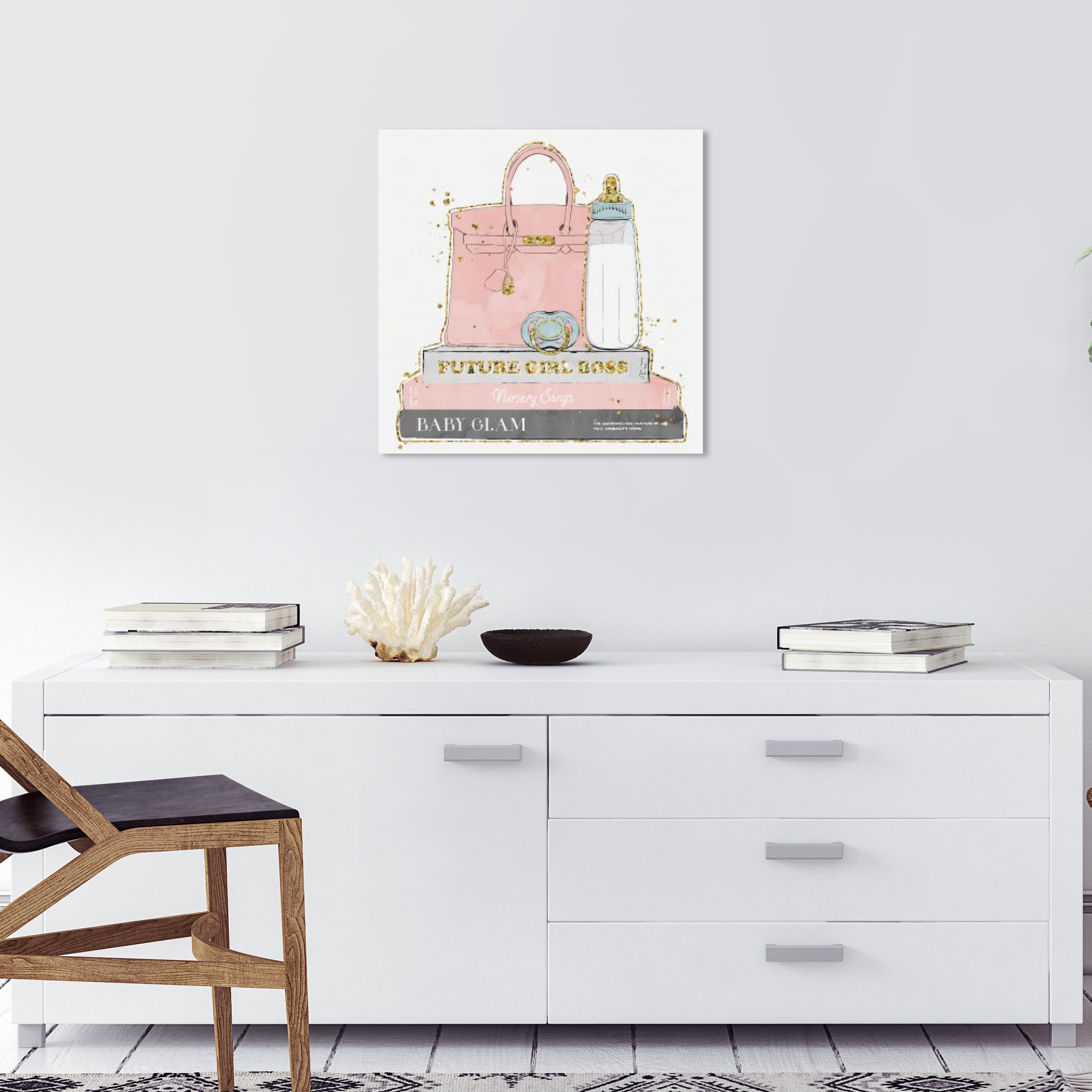Wynwood Studio Prints Fashion and Glam Nursery Books Pink and Pastel Pink Glam Wall Art Canvas Print
