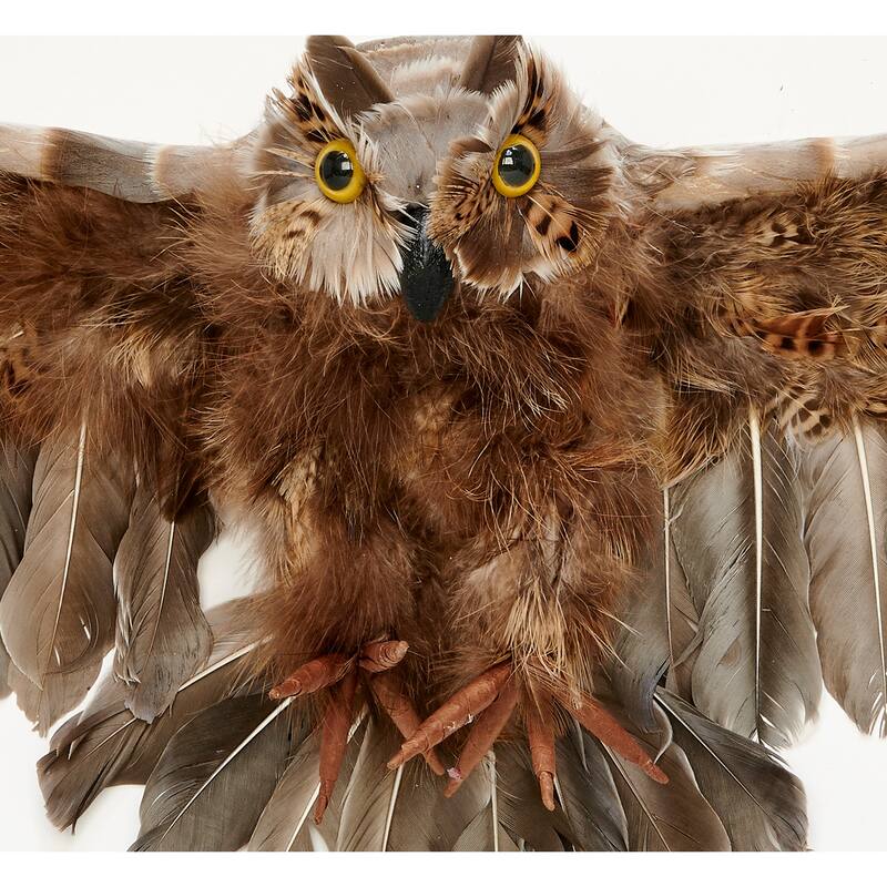 28" Flying Feathered Artificial Owl