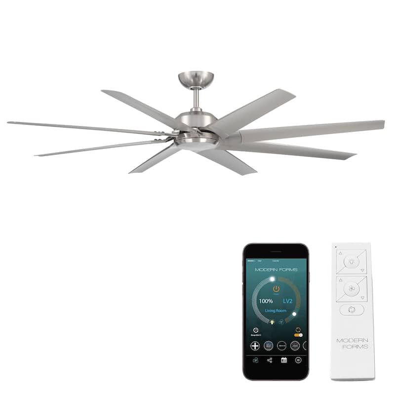 Roboto XL Indoor Outdoor 8-Blade Smart Ceiling Fan 70in with Remote Control - 70