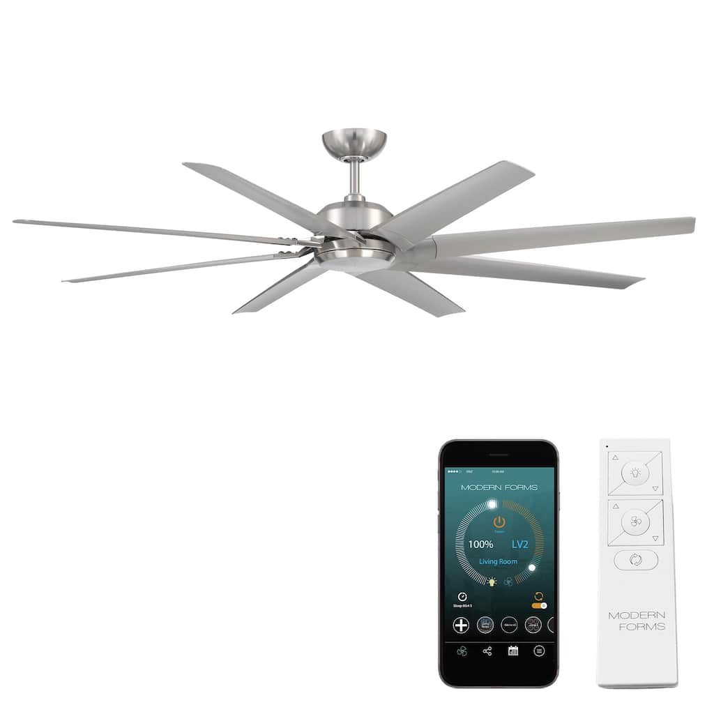 Roboto XL Indoor Outdoor 8-Blade Smart Ceiling Fan 70in with Remote Control - 70