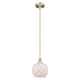Option Antique Brass / White Glass with White Rope