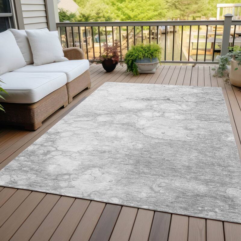 Machine Washable Indoor/ Outdoor Chantille Abstract Modern Rug