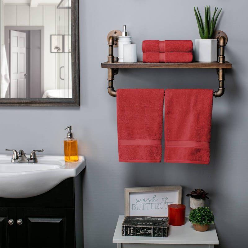 Superior Egyptian Cotton Pile Heavyweight Hand Towel Set of 4