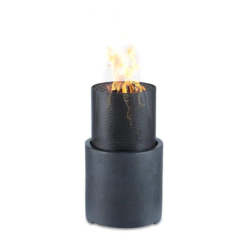Danya B. 22 inch Wood Burning Faux Stone Fire Column