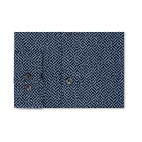 DKNY Men's Geometric Printed Slim Fit Stretch Dress Shirt Blue Size 17 -  Bed Bath & Beyond - 40641602