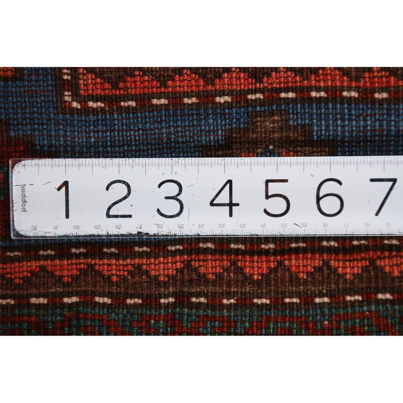 Vegetable Dye Shirvan Antique Area Rug Hand-Knotted Wool Carpet - 3'10" x 6'9"