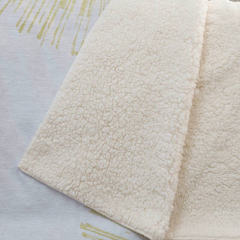 Premium Machine Washable Contemporary Burst Sherpa Throw Blanket