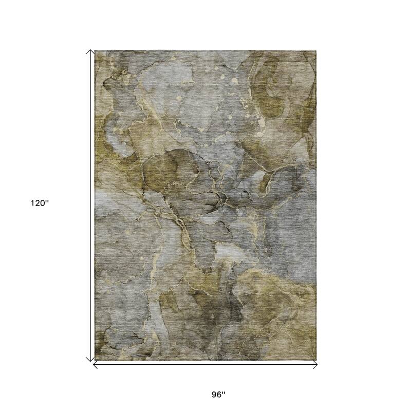 HomeRoots Abstract Transitional Rectangle Outdoor Rug