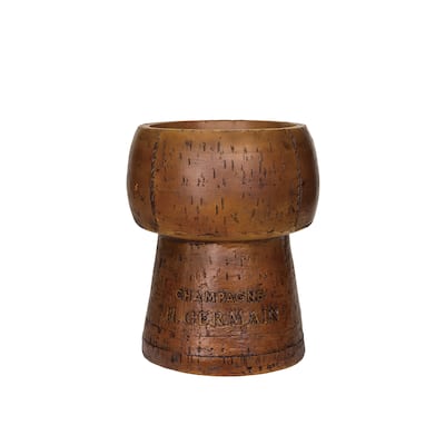 Vintage Reproduction Resin Cork Shaped Wine Cooler - 8.6"L x 8.6"W x 10.3"H
