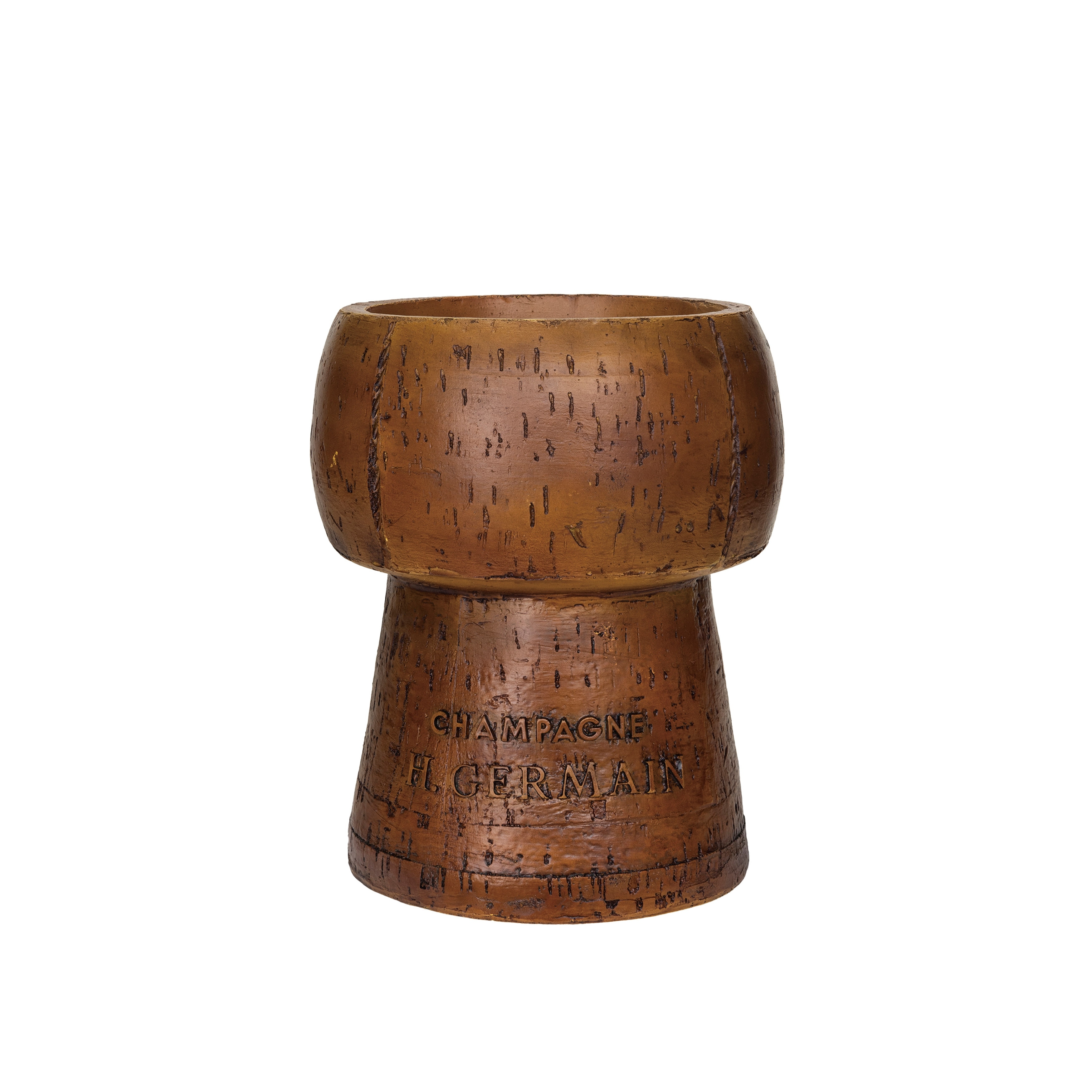 Vintage Reproduction Resin Cork Shaped Wine Cooler - 8.6"L x 8.6"W x 10.3"H