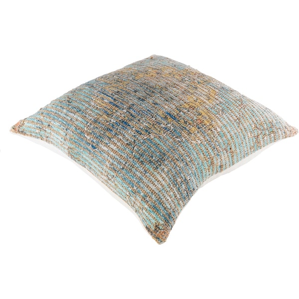 The Curated Nomad Lasuen Pastel Woven Jute 26-inch Floor Pillow Cover. Opens flyout.