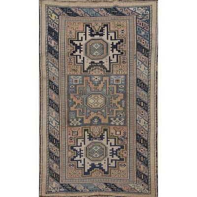 Pre-1900 Antique Shirvan Accent Rug Hand-Knotted Wool Carpet - 3'3"x 5'5"