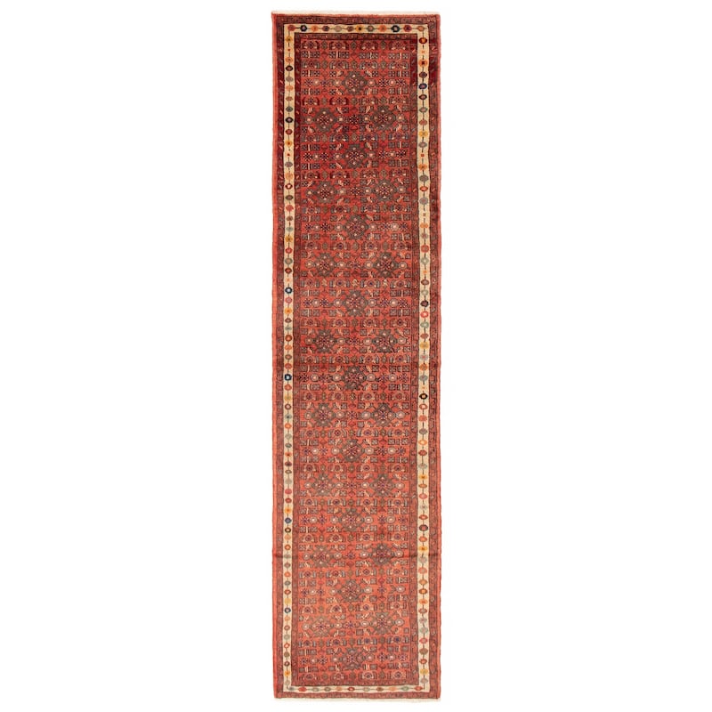 ECARPETGALLERY Hand-knotted Andelz Red Wool Rug - 2'4 x 9'9 - Light Red - 2'4 x 9'9