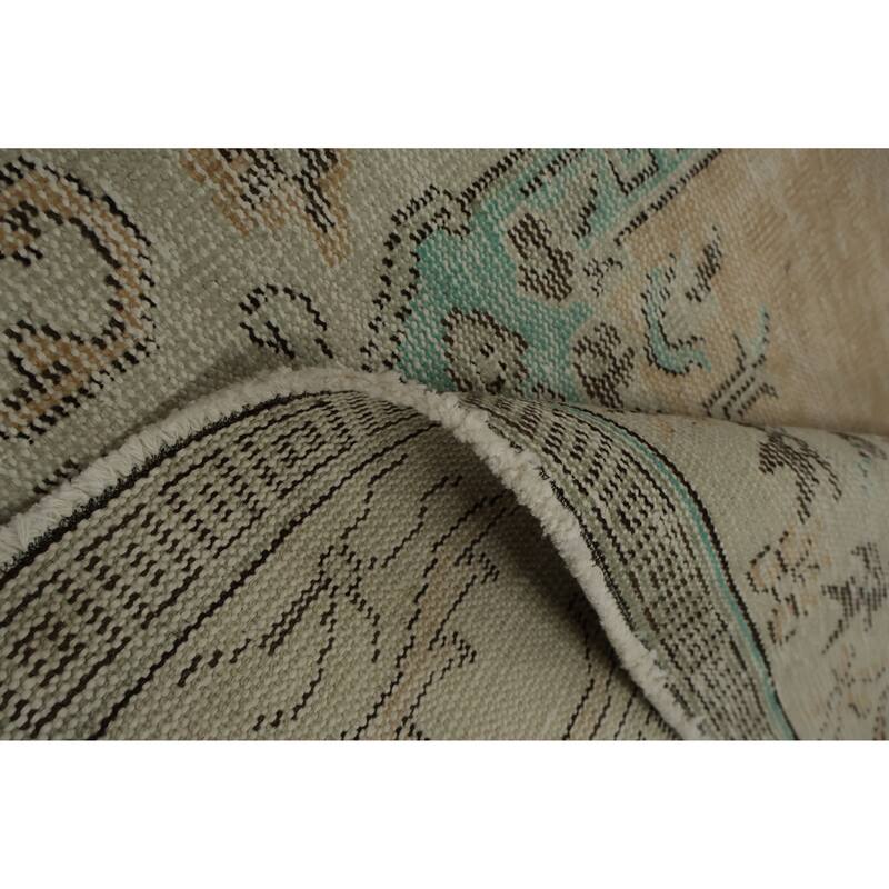 Hand Knotted Oriental 100% Wool Carpet Transitional Floral Oranges & Rust Anatolian Area Rug - 10' 0'' X 5' 8''