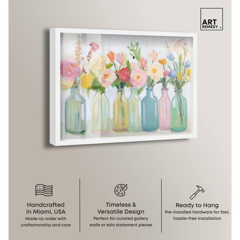 Bottled Blooms Shadowbox by Art Remedy