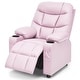 preview thumbnail 45 of 58, Costway Kids Youth Recliner Chair PU Leather w/Cup Holders & Side