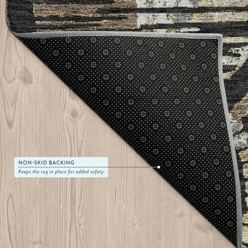 Machine Washable Indoor/ Outdoor Modern Grover Chantille Rug