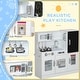 preview thumbnail 5 of 7, Qaba Play Kitchen, Pretend Kids Kitchen Playset with Play Phone, Chalkboard, Towel Rack, Ice Maker, Storage Space & Microwave