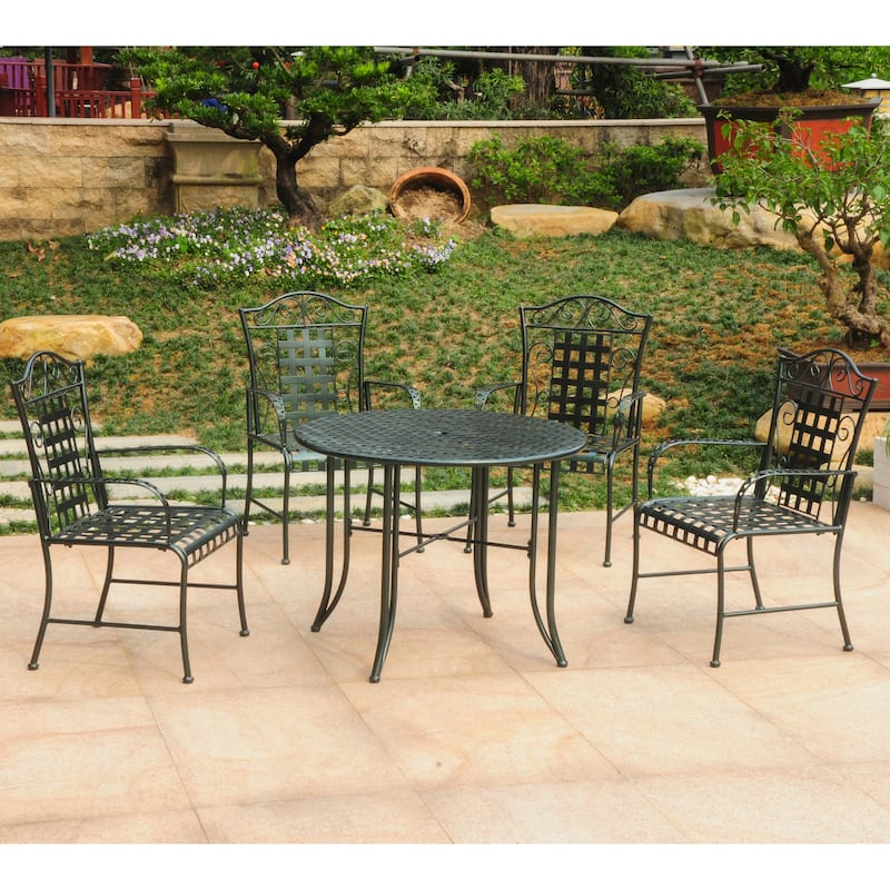Mandalay 5-Piece Iron Patio Dining Set