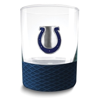 NFL Indianapolis Colts Commissioner 14 Oz. Rocks Glass with Silicone ...