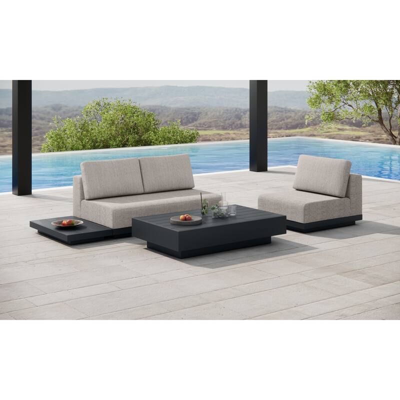 Oslo Aluminum Outdoor Upholstered Lounge Set - 4-Piece