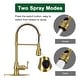 preview thumbnail 12 of 26, Copper Pre-Rinse Spring Kitchen Faucet Single Level Handle and Pull Down Sprayer