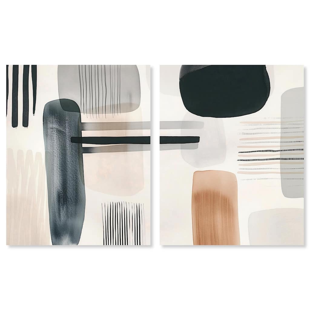 Softened Dimensions Canvas Set of 2 by Art Remedy, Gallery Wrapped