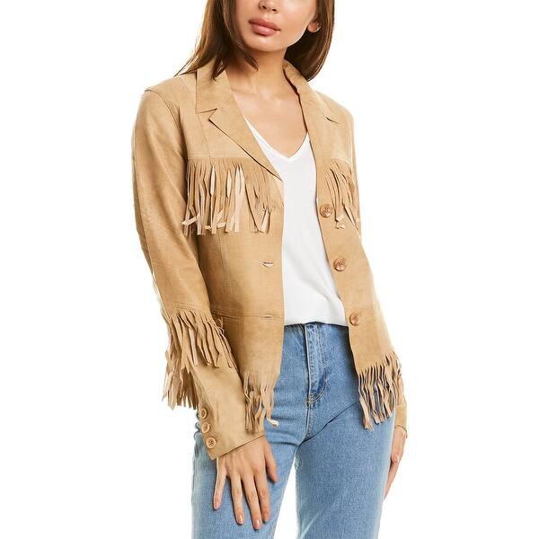 Jakett Annie Vintage Leather Jacket Overstock 31633521 4