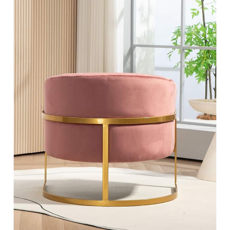 Modern Accent Armchair Luxury Gold Frame and Multi-colored Velvet Material Infuse Elegant Flair