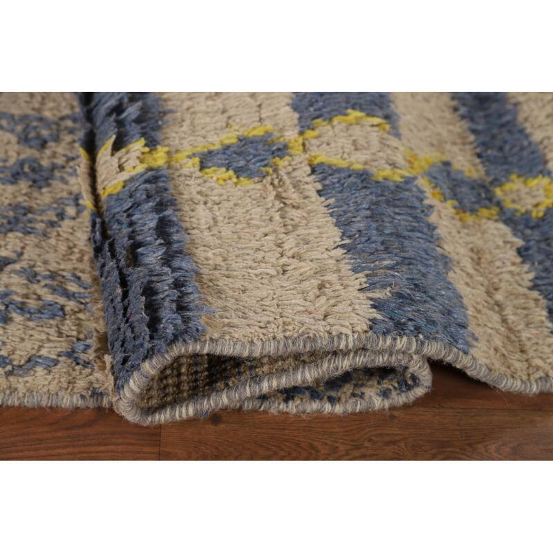 Trellis Plush Moroccan Oriental Area Rug Handmade Bedroom Wool Carpet - 6'11" x 10'4"
