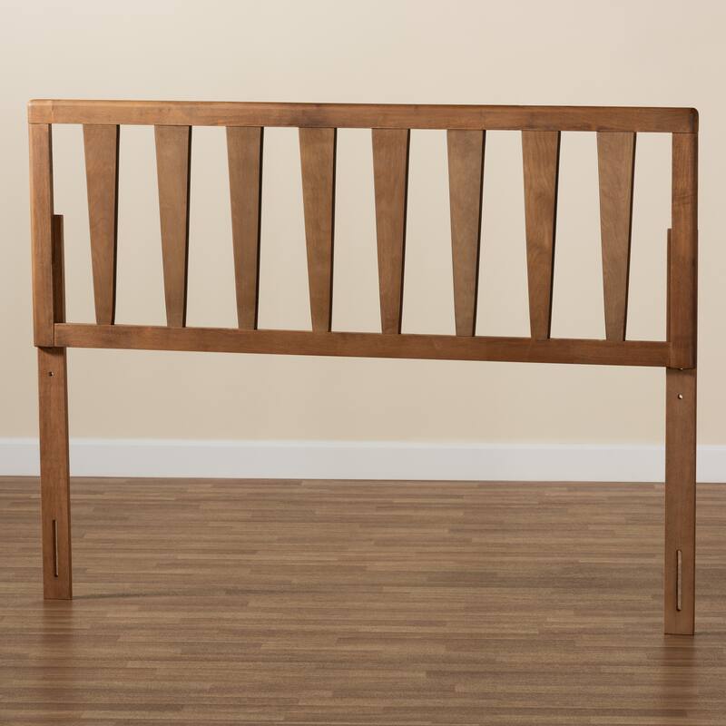 Duncan Contemporary Ash Walnut Finished Wood Headboard