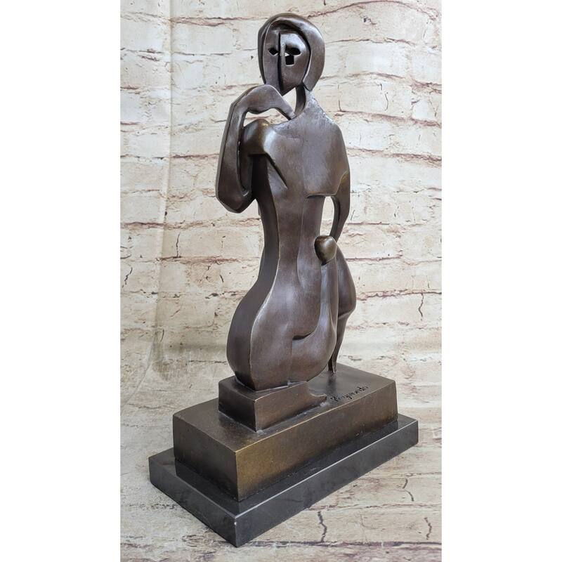 Hand Made Modern Abstract Female Bronze Statue Sculpture Tribute To Pico Decor