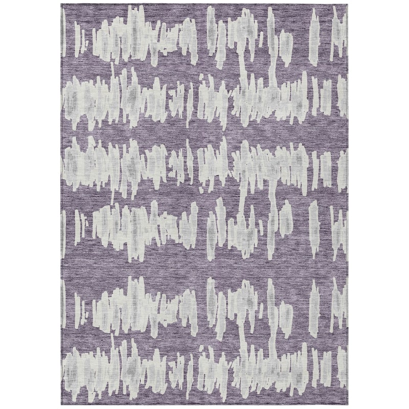 Machine Washable Indoor/ Outdoor Chantille Abstract Contemporary Rug