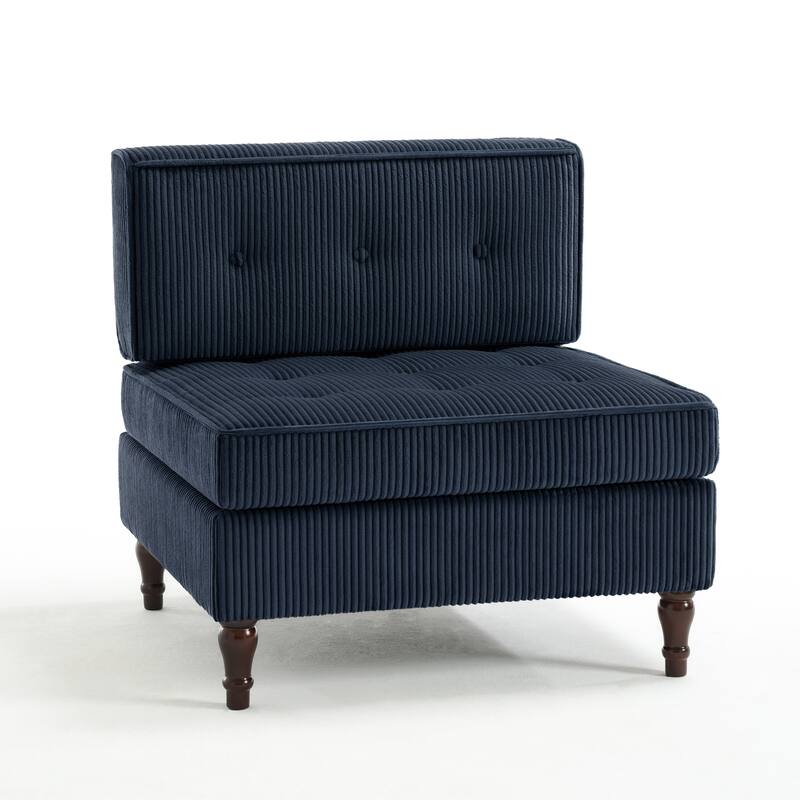 Modern Corduroy Corner Armchair Armless Chair sofa