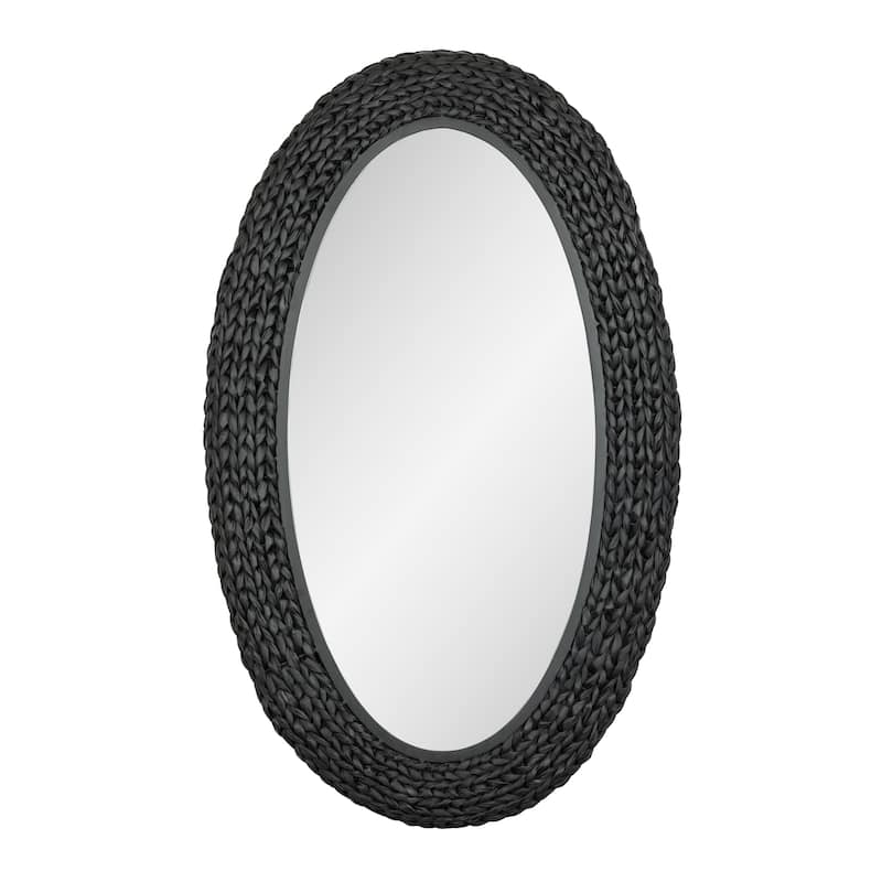 Varaluz Athena Oval Wall Mirror - Matte Black