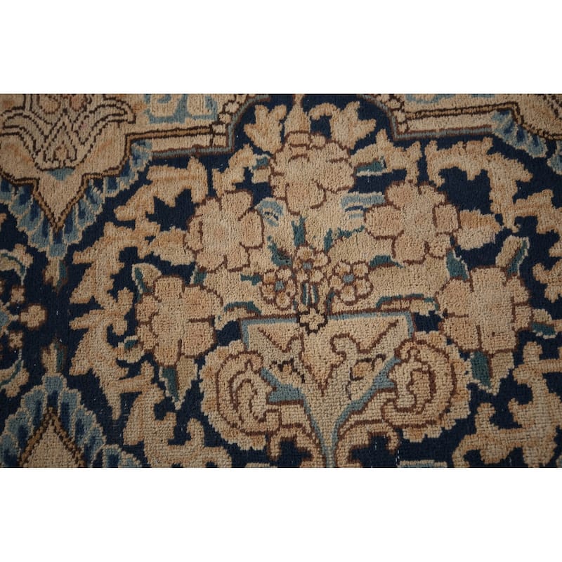 Vintage Distressed Kerman Persian Vintage Rug Handmade Wool Carpet - 9'8"x 12'6"