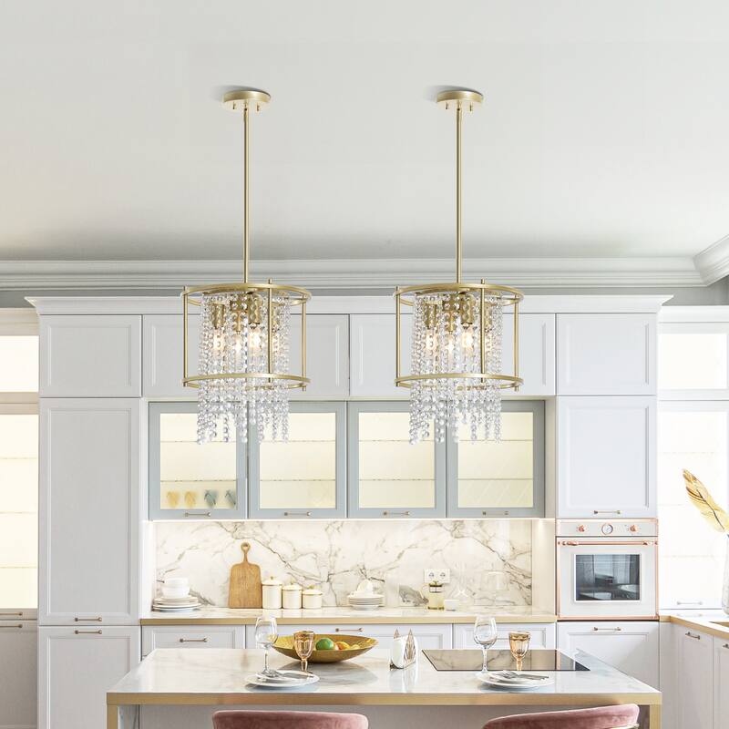 Moasis Round/Square Crystal Chandeliers Modern Hanging Light