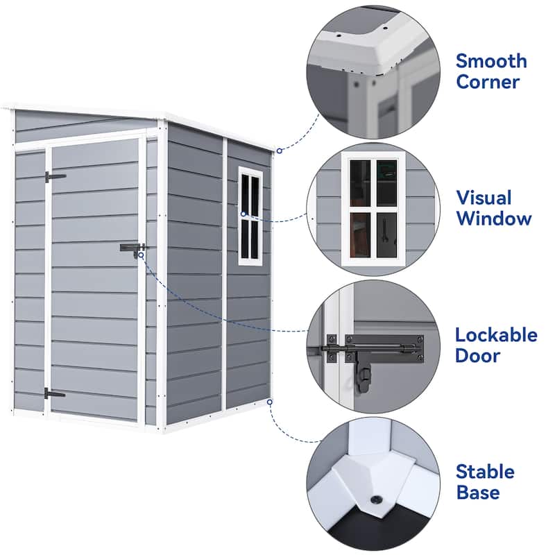 Moasis Plastic Storage Shed