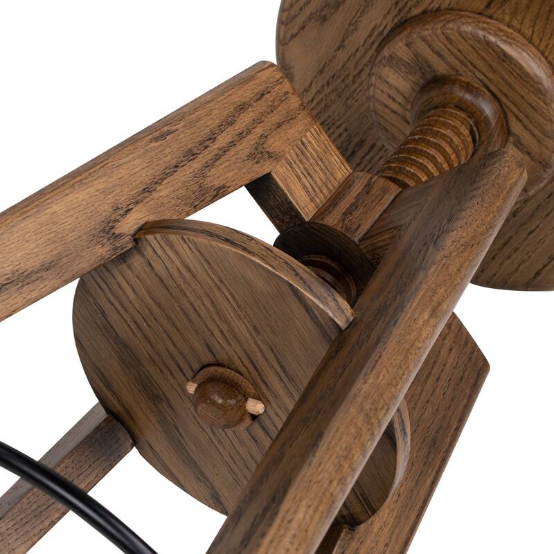 Oak Wood Adjustable Bar Counter Stool