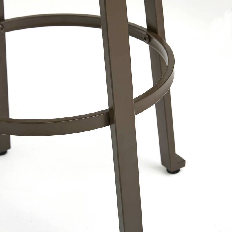 Glitzhome Industrial Rustic High Bar Stools with Wood Seat