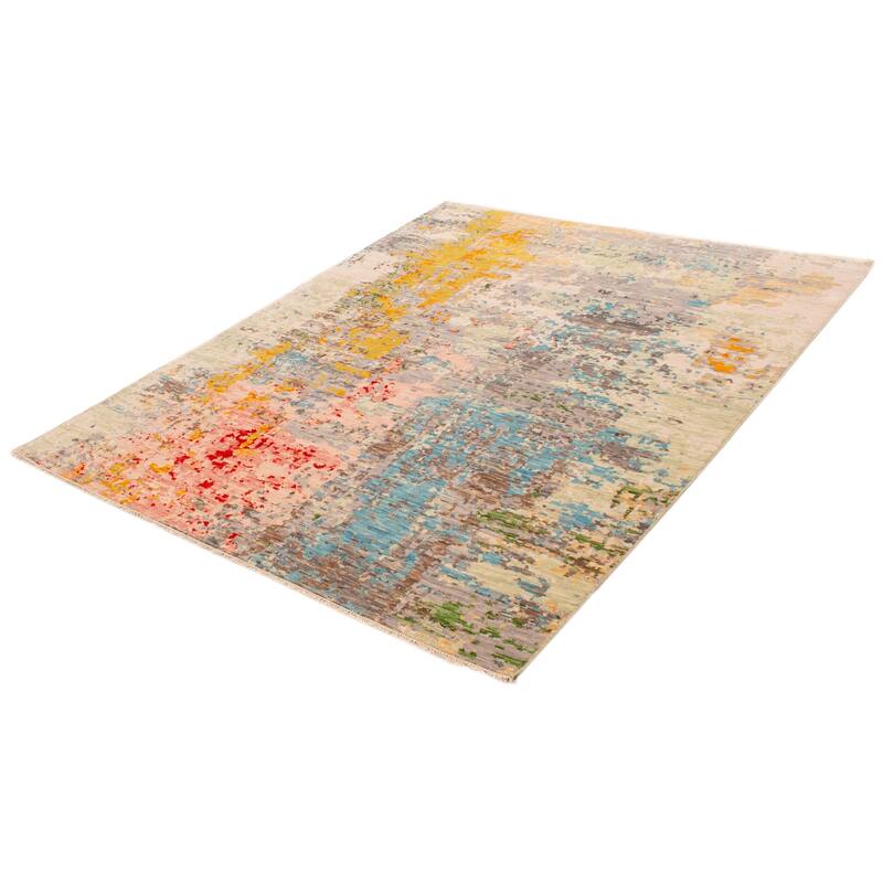 ECARPETGALLERY Hand-knotted Mystique Multi Color Wool Rug - 8' x 9' 11"