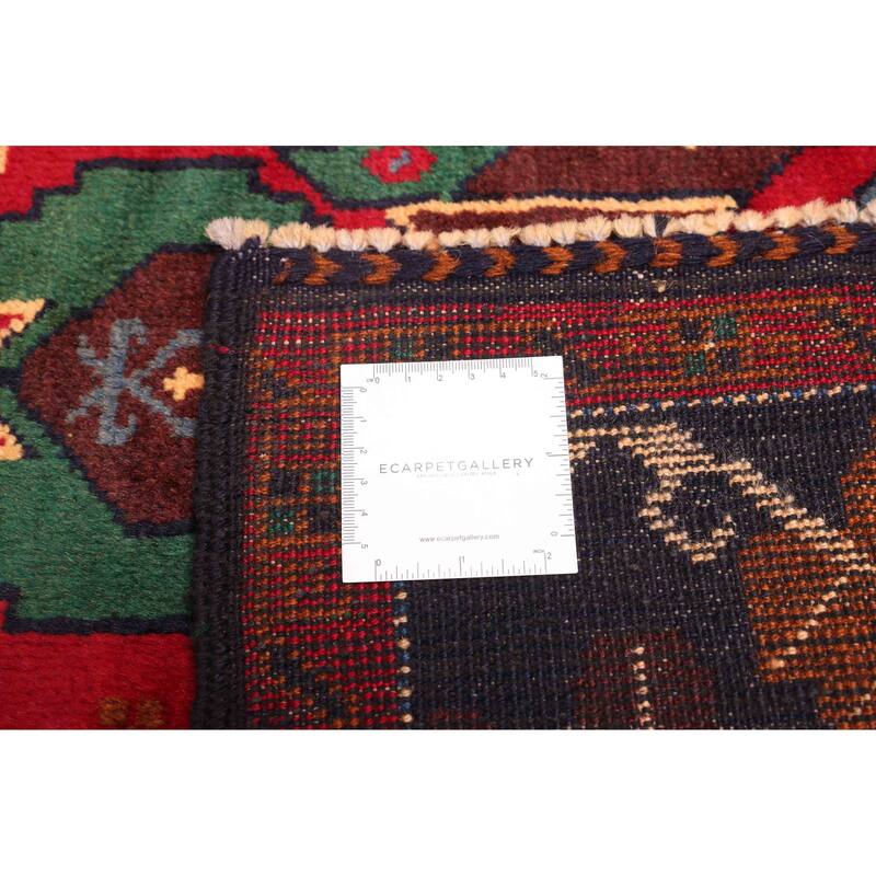 ECARPETGALLERY Hand-knotted Teimani Red Wool Rug - 3'4 x 6'2