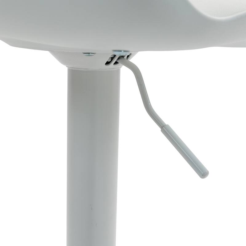 Counter Height Bar Stools Set of 2, Height Adjustable Swivel Bar Stools, Armless PU Leather Kitchen Island Chairs