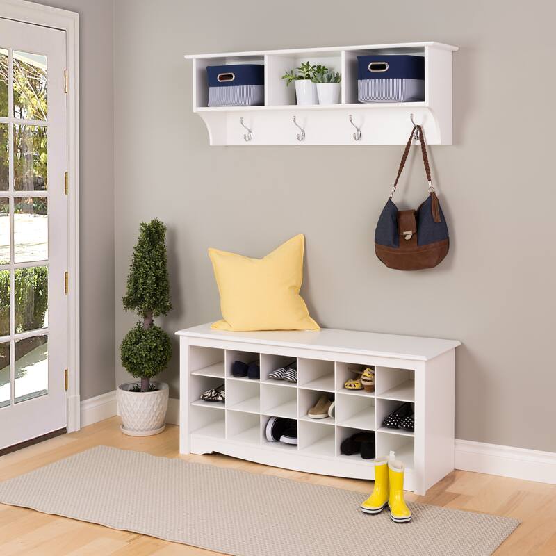 Winslow White Hanging Entryway Shelf