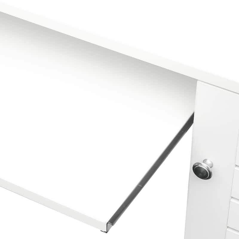 GDFStudio - Saly Modern Multi-Function Home Office Desk & Workstation with Storage, Drawers & Hutch