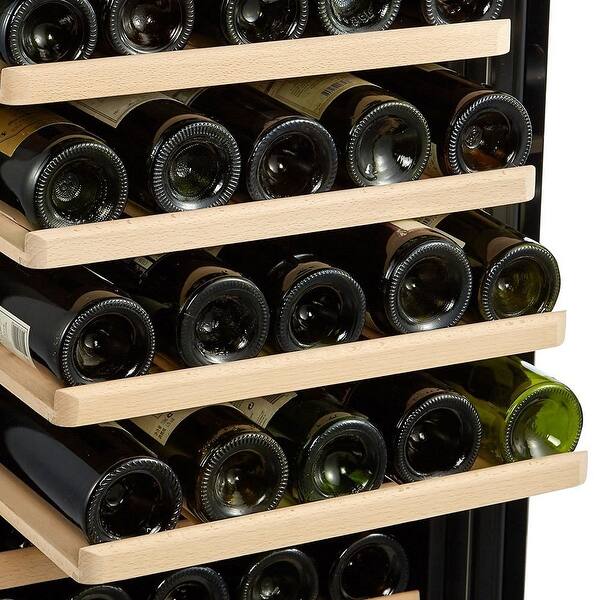 Shop Kalamera 73 Bottle Dual Zone Wine Cooler Refrigerator With Digital Temperature Display Overstock 12507467