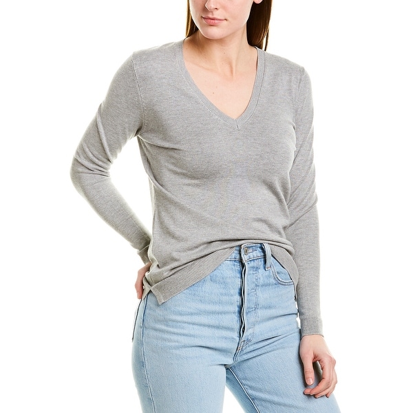 Shop 525 America V-Neck Sweater - H. GREY MELANGE - Overstock - 30889841